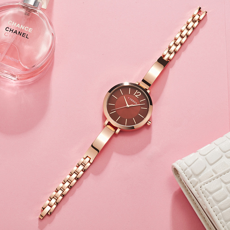 Curren Reloj Mujer Fashion Dress Ladies Bracelet Watches Womens Quartz Stainless Steel Band Wristwatch Hot Gift Women'S Watch