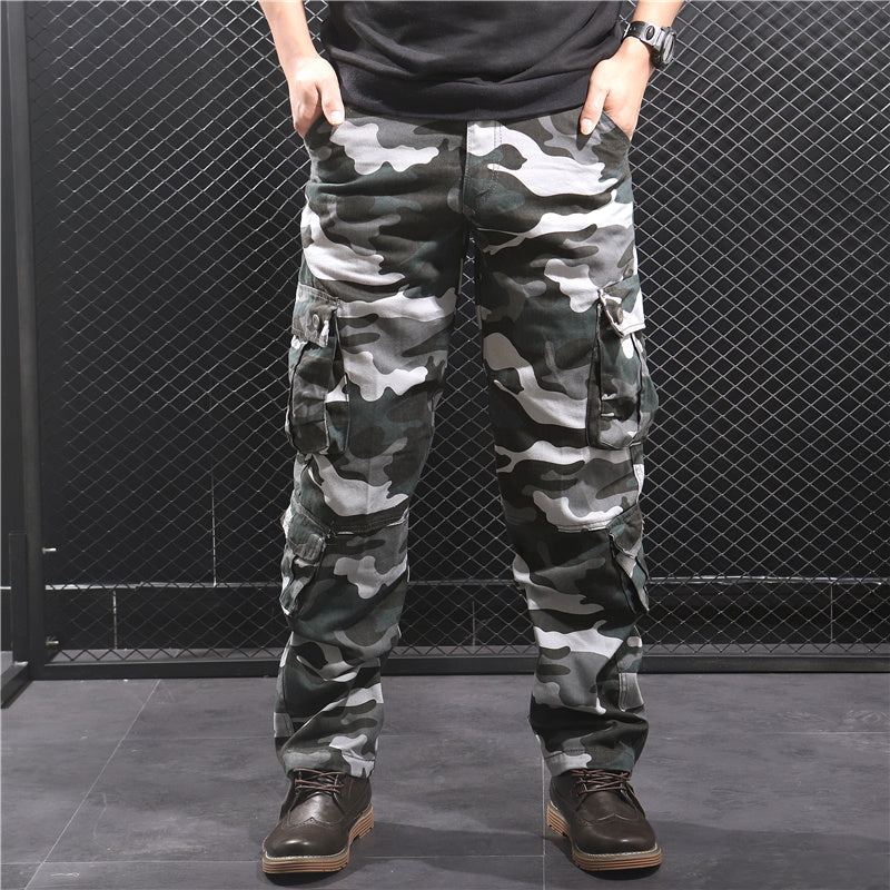 Camouflage Cargo Pants Men Multi Pocket Cotton Military Camo Pants Army Track Trousers Male Streetwear Overalls Pantalon Homme