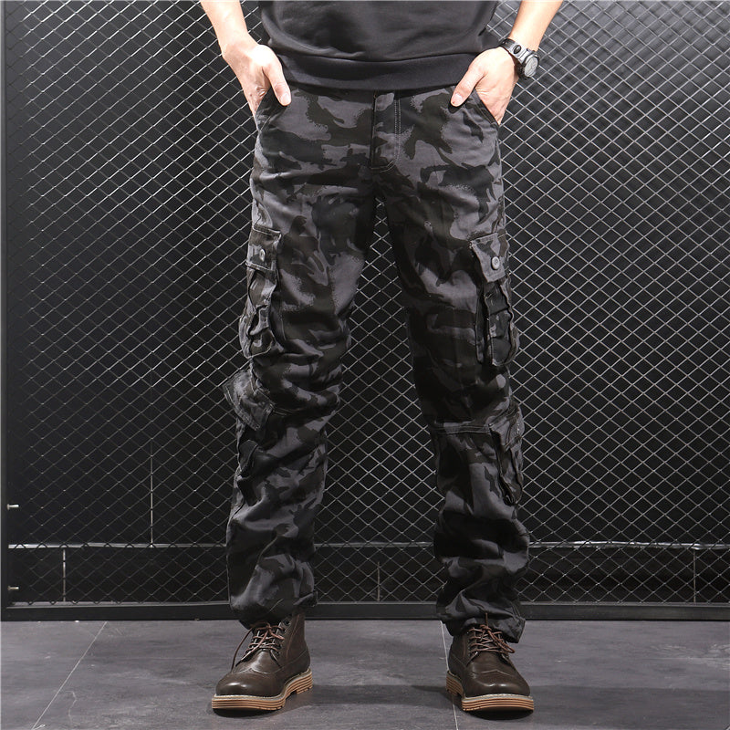 Camouflage Cargo Pants Men Multi Pocket Cotton Military Camo Pants Army Track Trousers Male Streetwear Overalls Pantalon Homme