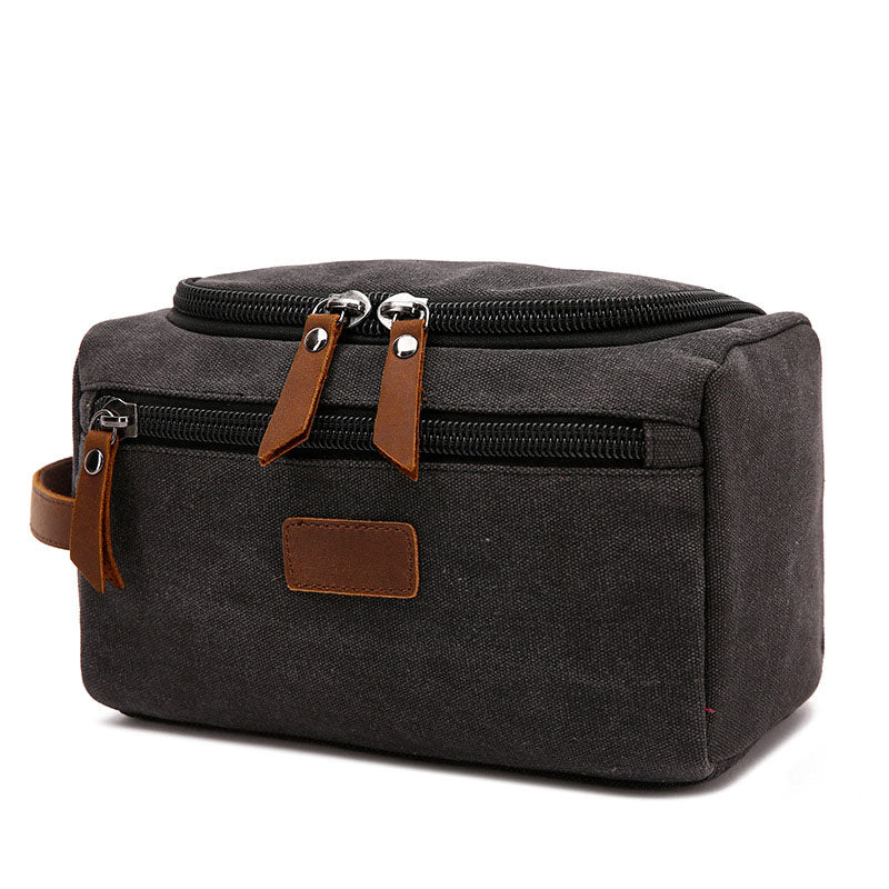 Canvas Toiletry Bag For Men Wash Shaving Dopp Kit Women Travel Make Up Cosmetic Pouch Bags Case Organizer