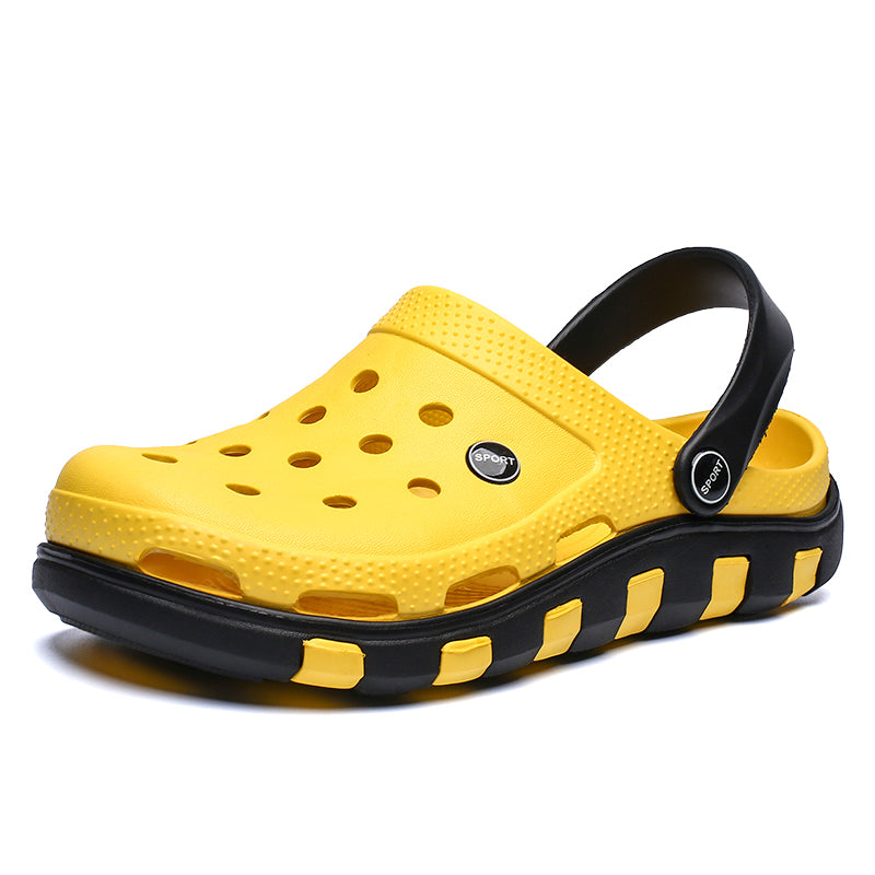 Ccharmix Men Sandals Summer Beach Rubber Clogs Top Quality Fashion Slip On Mens Clogs Garden Shoes Male Footwear Big Size
