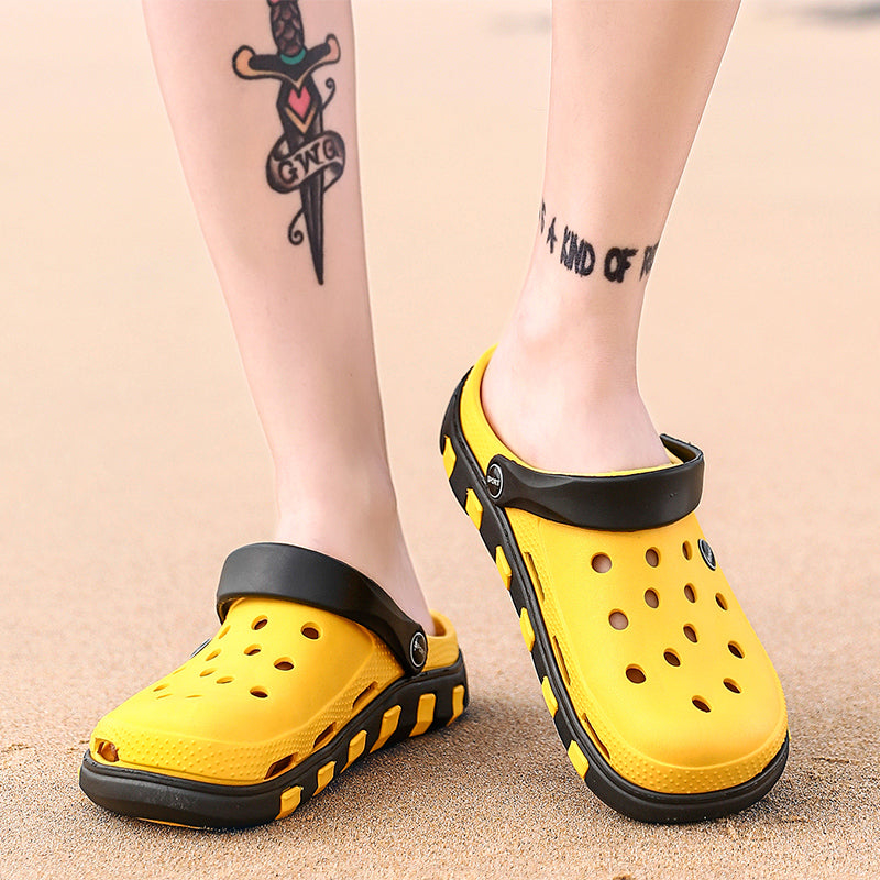 Ccharmix Men Sandals Summer Beach Rubber Clogs Top Quality Fashion Slip On Mens Clogs Garden Shoes Male Footwear Big Size