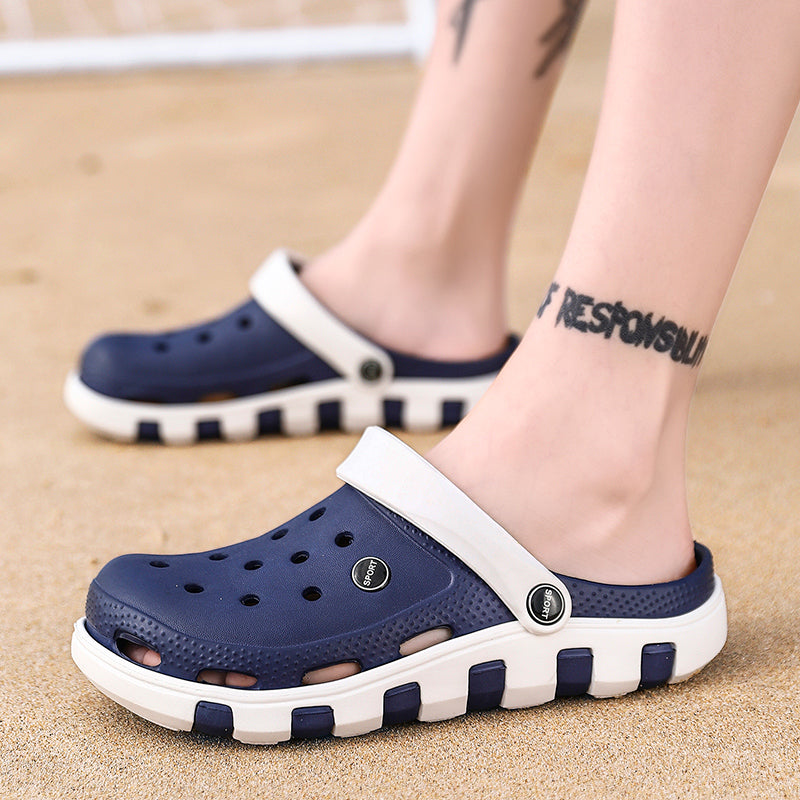 Ccharmix Men Sandals Summer Beach Rubber Clogs Top Quality Fashion Slip On Mens Clogs Garden Shoes Male Footwear Big Size