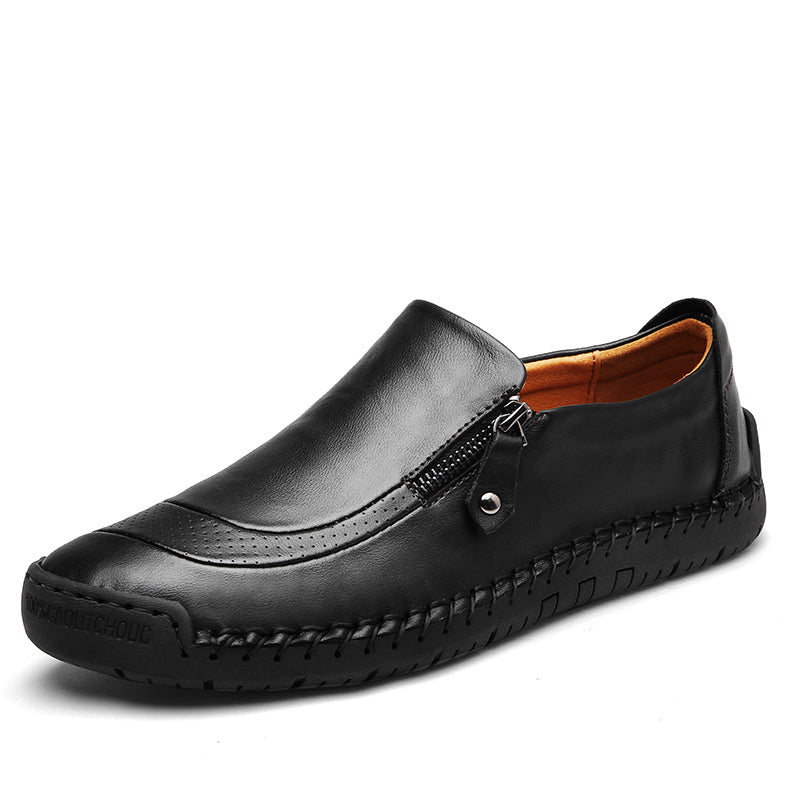 Classic Comfortable Casual Leather Shoes Men Loafers Shoes Split Leather Men Shoes Flats Hot Sale Moccasins Shoes Plus Size