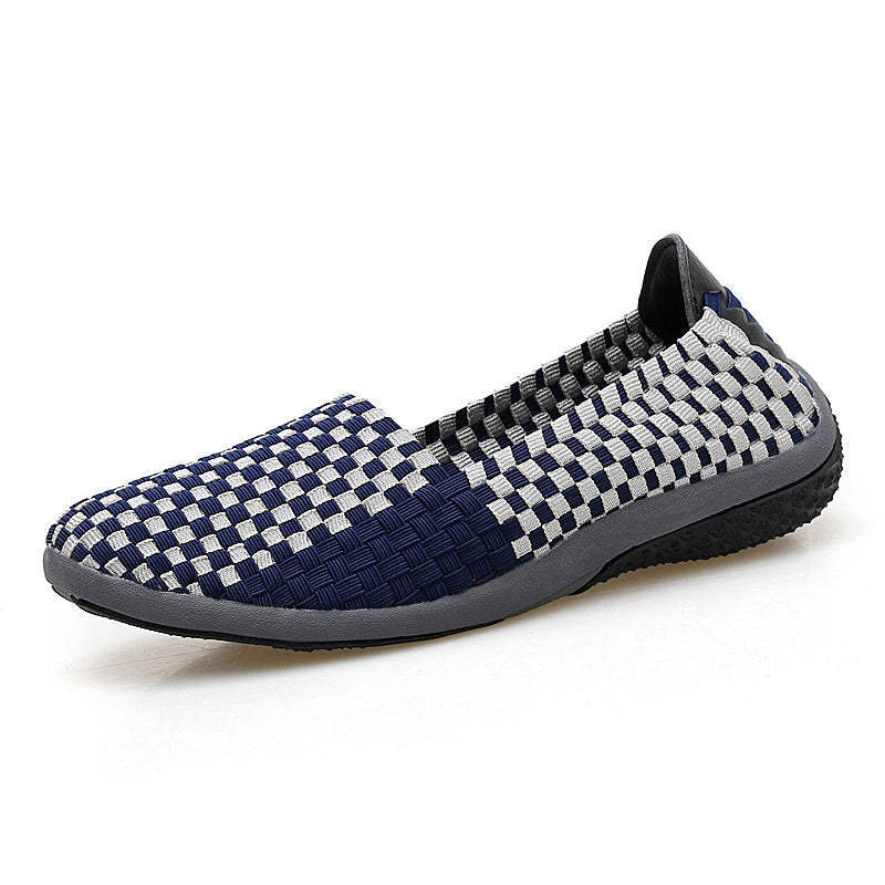 Comfy Women Casual Shoes High Quality Handmade Woven Mother Shoes Breathable Female Flats Fashion Women Shoes Loafers