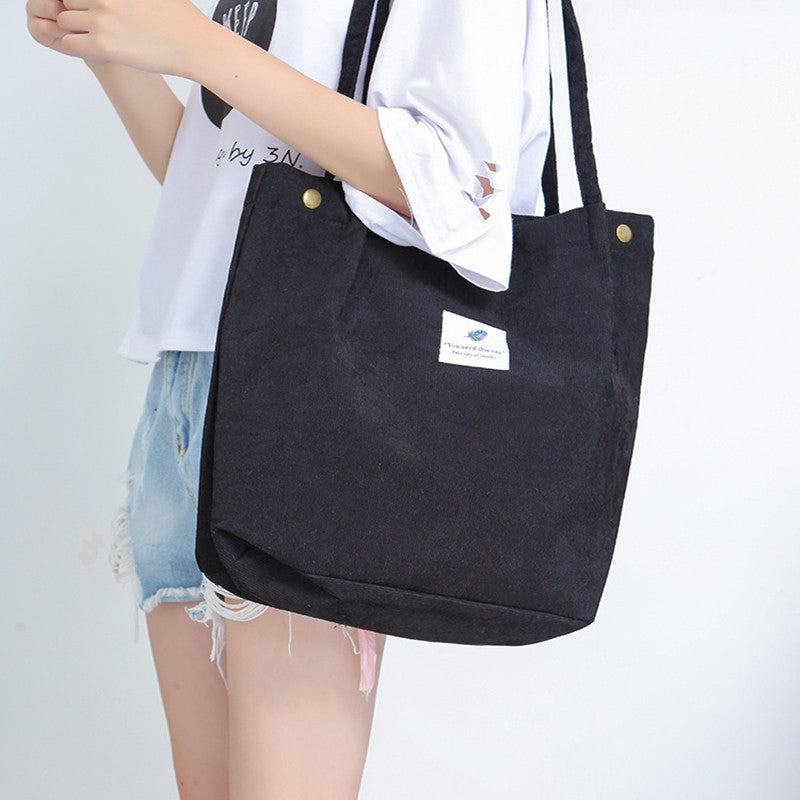 Corduroy Bags For Women 2023 Shoulder Bag Casual Shopper Girls Retro Minimalist Style Solid Travel Designer Handbags Totes Bags