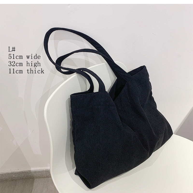 Corduroy Handbag For Women Shoulder Bag 2023 Today Free Shipping Shopper Girls Travel Reusable Thickened Large Capacity Tote Bag