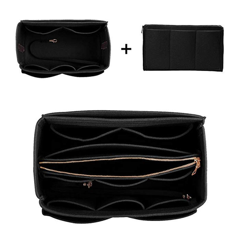 Cosmetic Bags Felt Cloth Handbag Organizer Insert Bag Travel Inner Purse Portable Make Up Organizer Fits Speedy Neverfull