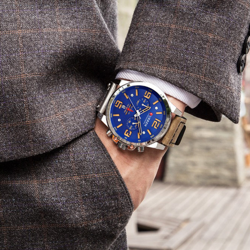 Curren Mens Watch Top Brand Luxury Brand Military Sports Wristwatch Leather Strap Quartz Waterproof Clock Relogio Masculino 8314