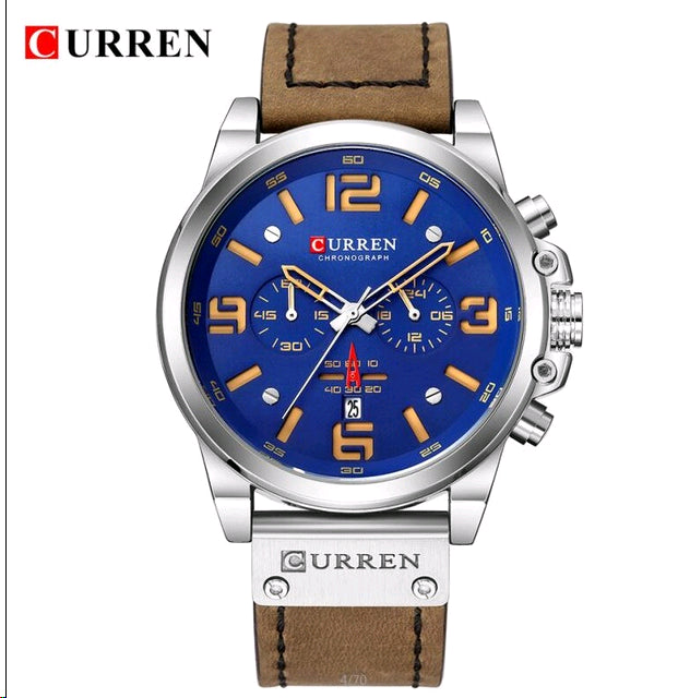 Curren Mens Watch Top Brand Luxury Brand Military Sports Wristwatch Leather Strap Quartz Waterproof Clock Relogio Masculino 8314