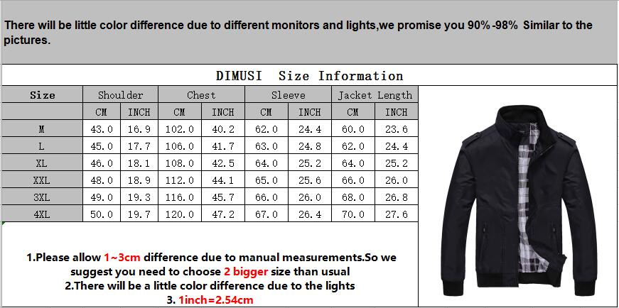 Dimusi Mens Jackets Spring Autumn Casual Coats Solid Color Mens Sportswear Stand Collar Slim Jackets Male Bomber Jackets 4Xl