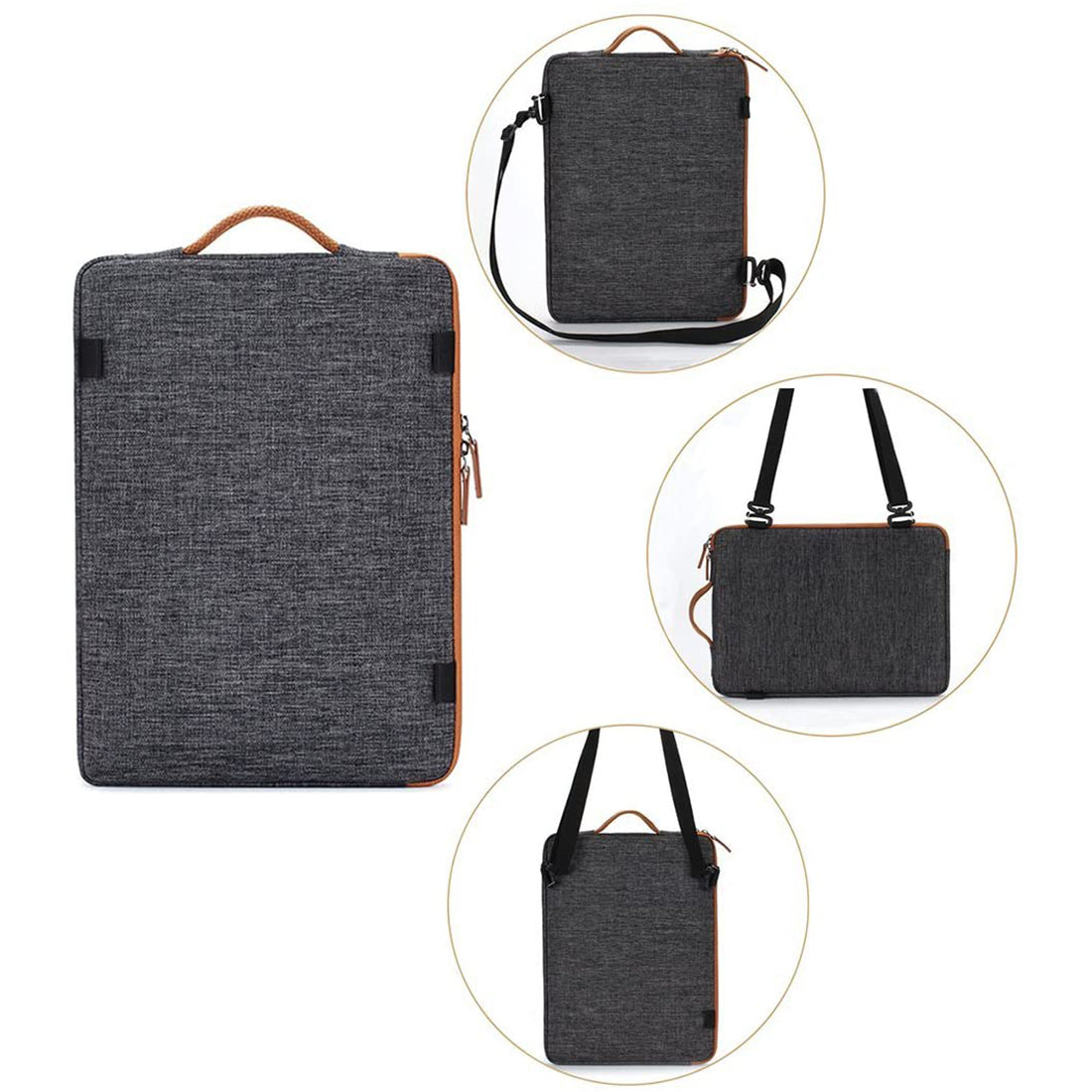 Domiso 11 13 14 15.6 17.3 Inch Waterproof Laptop Bag Polyester With Usb Charging Port Headphone Hole Notebook Laptop Sleeve