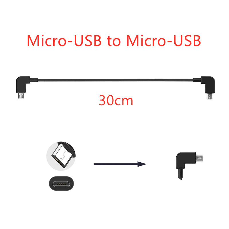 Data Cable For Dji Mavic Pro/Mini/Se/Air/2 Pro Zoom/Spark Drone Remote Controller Tablet Phone Type-C Micro-Usb Ios Cable