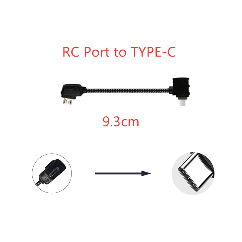 Data Cable For Dji Mavic Pro/Mini/Se/Air/2 Pro Zoom/Spark Drone Remote Controller Tablet Phone Type-C Micro-Usb Ios Cable