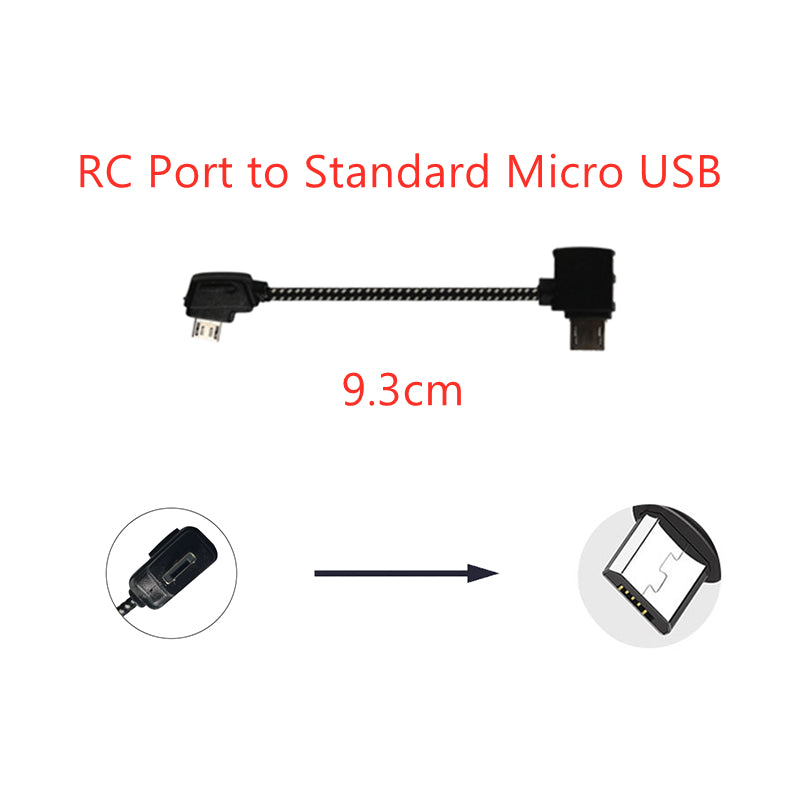 Data Cable For Dji Mavic Pro/Mini/Se/Air/2 Pro Zoom/Spark Drone Remote Controller Tablet Phone Type-C Micro-Usb Ios Cable