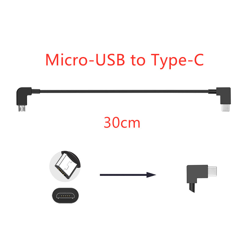 Data Cable For Dji Mavic Pro/Mini/Se/Air/2 Pro Zoom/Spark Drone Remote Controller Tablet Phone Type-C Micro-Usb Ios Cable