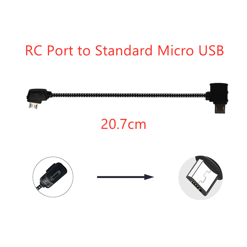 Data Cable For Dji Mavic Pro/Mini/Se/Air/2 Pro Zoom/Spark Drone Remote Controller Tablet Phone Type-C Micro-Usb Ios Cable