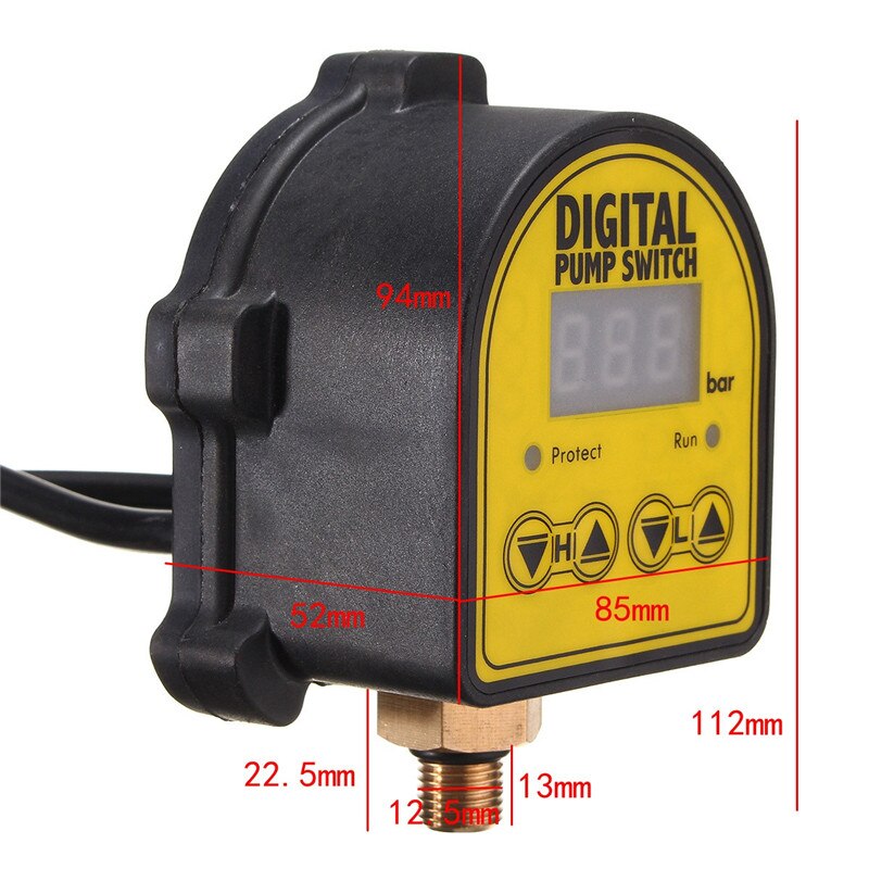 Digital Automatic Air Pump Water Oil Compressor Pressure Controller Switch For Water Pump On/Off