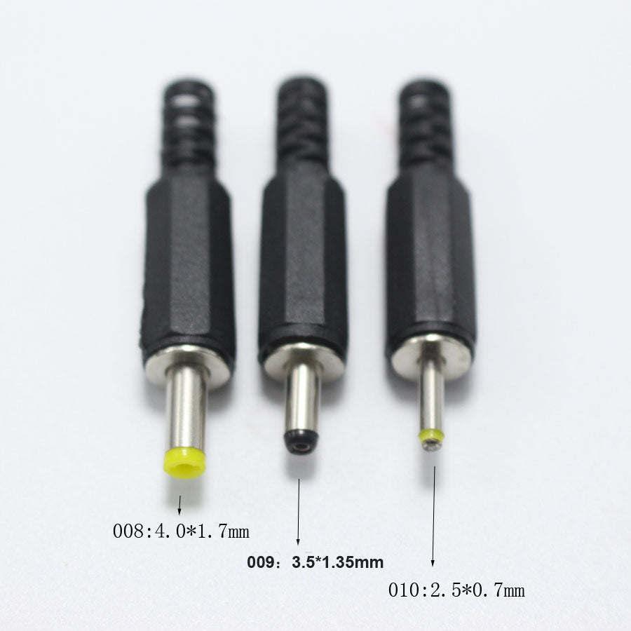 Eclyxun 5Pcs 5.5X2.5 5.5X2.1 4.8X1.7 4.0X1.7 3.5X1.35 2.5X0.7Mm Male Dc Power Plug Connector 180 Degree Plugs