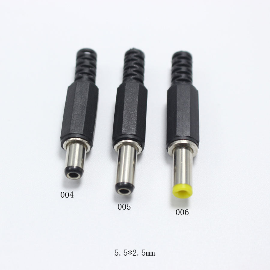 Eclyxun 5Pcs 5.5X2.5 5.5X2.1 4.8X1.7 4.0X1.7 3.5X1.35 2.5X0.7Mm Male Dc Power Plug Connector 180 Degree Plugs