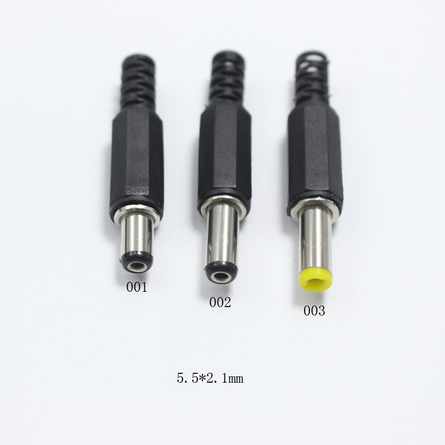 Eclyxun 5Pcs 5.5X2.5 5.5X2.1 4.8X1.7 4.0X1.7 3.5X1.35 2.5X0.7Mm Male Dc Power Plug Connector 180 Degree Plugs