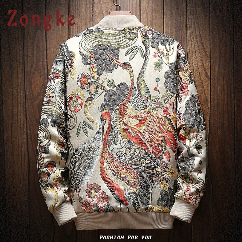 Embroidery Bomber Winter Jacket Men 2023 Japanese Streetwear Men Jacket Winter Jackets For Men Brand Coat M-5Xl