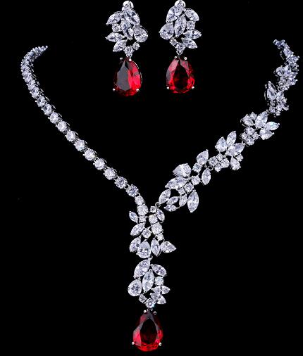 Emmaya New Unique Design Choker Necklace Stud Earrings Bridal Jewelry Sets Wedding Accessories Dropship