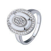 White Silver Ring