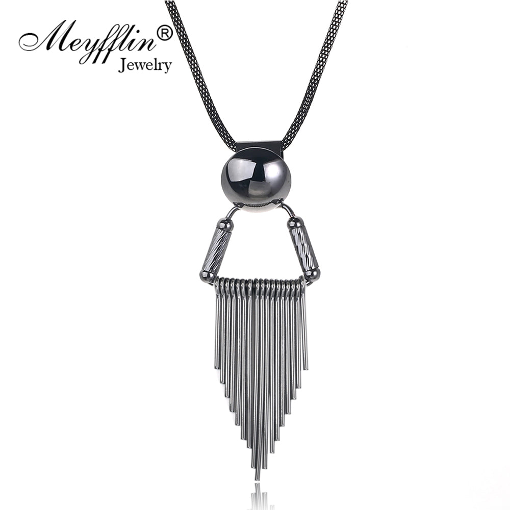 Fashion Long Necklace For Women Collier Femme Vintage Tassel Necklaces & Pendants 2022 Statement Jewelry Collar Mujer Maxi Colar