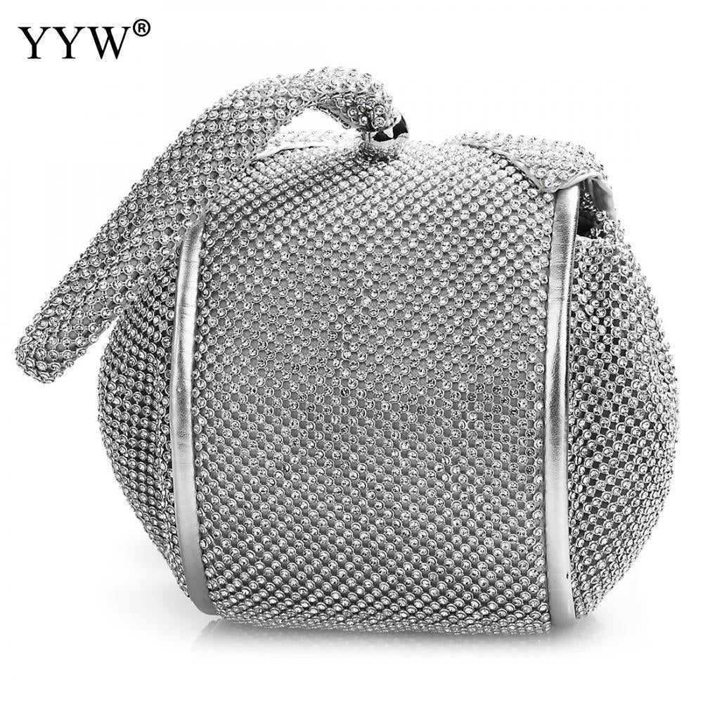 Fashion Pu Leather Clutch Bags Of Women Solid Casual Women Small Bag Silver Gold Rhinestone Party Evening Bag Bolsa Feminina