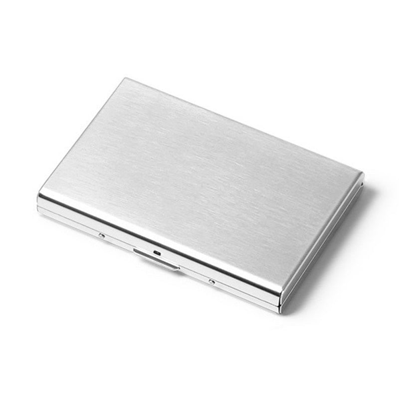 Fashion Solid Men'S Stainless Steel Credit Card Holder Id Business Bank Card Case Metal Wallet For Women 6 Slots
