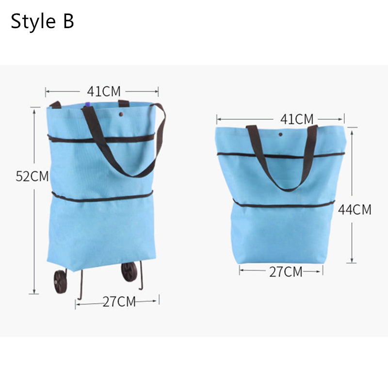 Folding Storage Bag High Capacity Shopping Food Organizer Trolley Bag On Wheels Bags Portable Shopping Bags Buy Vegetables Bags