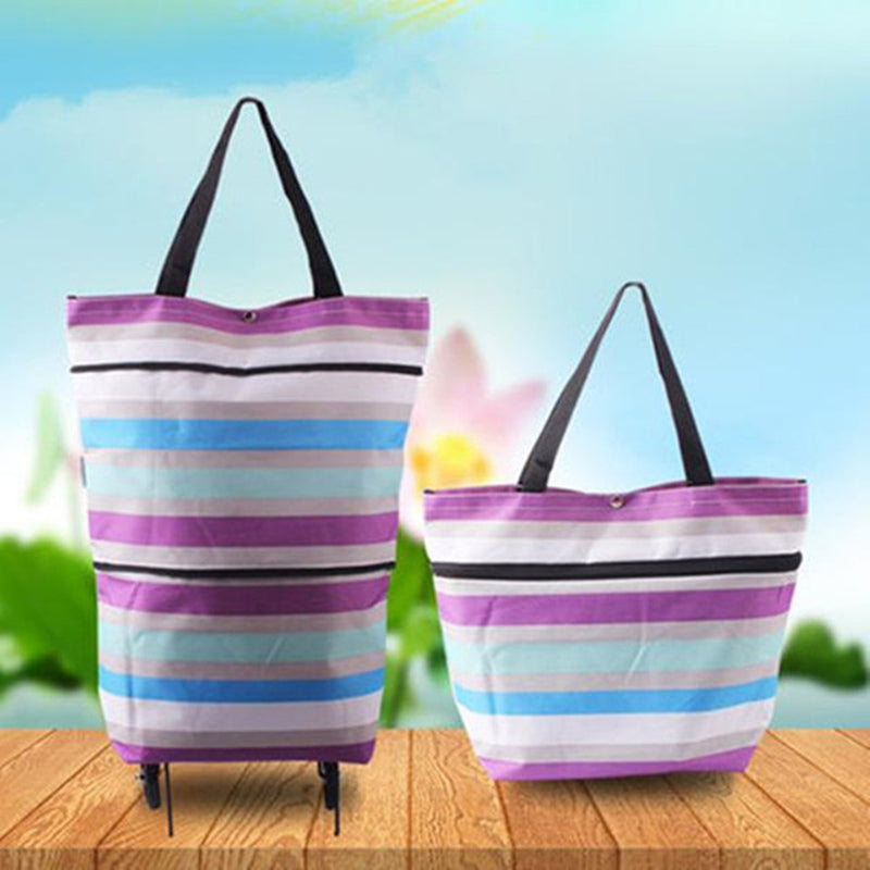 Folding Storage Bag High Capacity Shopping Food Organizer Trolley Bag On Wheels Bags Portable Shopping Bags Buy Vegetables Bags