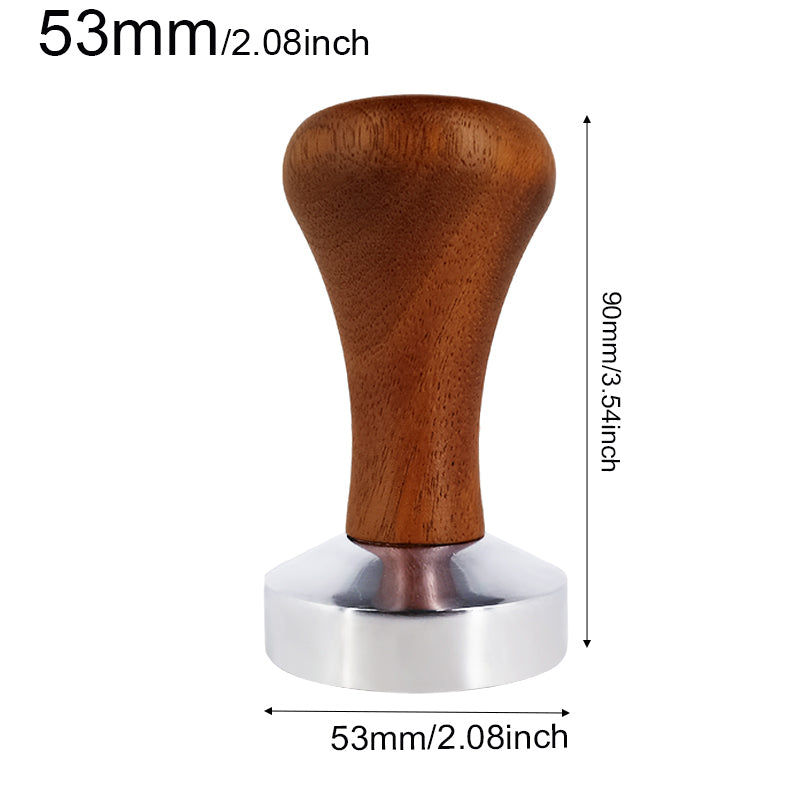 Food Grade Coffee Powder Hammer 51Mm 53Mm 58Mm Wooden Handle Bean Tampers Flat Rippler Tamper Mat With Milk Cup