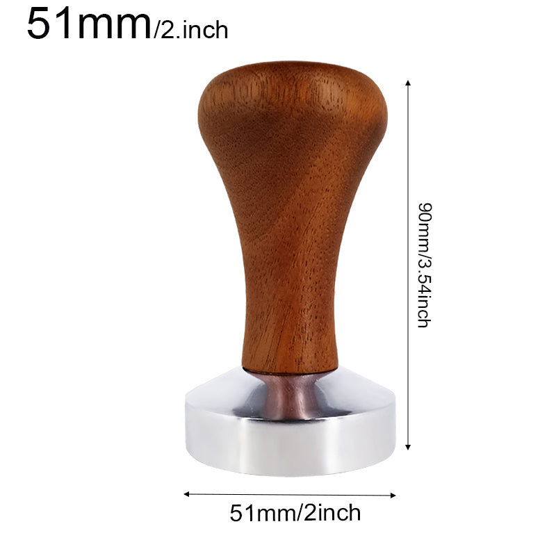 Food Grade Coffee Powder Hammer 51Mm 53Mm 58Mm Wooden Handle Bean Tampers Flat Rippler Tamper Mat With Milk Cup