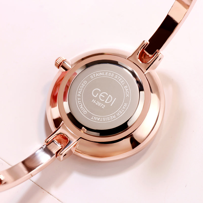 Gedi  Watches For Women Big Dial Fashion Clock Female Wristwatch Elegant Bracelet Watch Women'S New Water Resistant Reloj Mujer