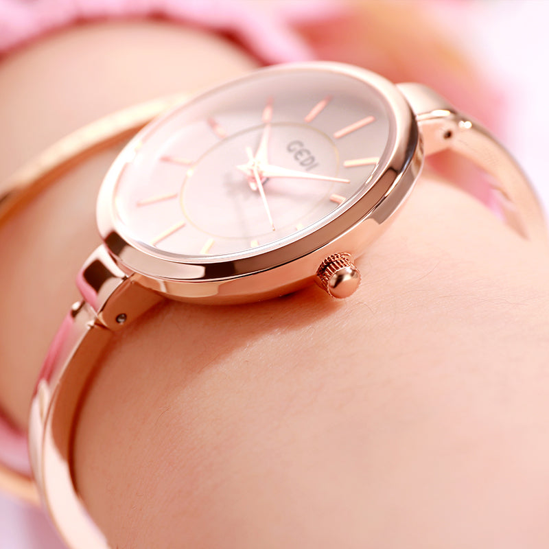 Gedi  Watches For Women Big Dial Fashion Clock Female Wristwatch Elegant Bracelet Watch Women'S New Water Resistant Reloj Mujer