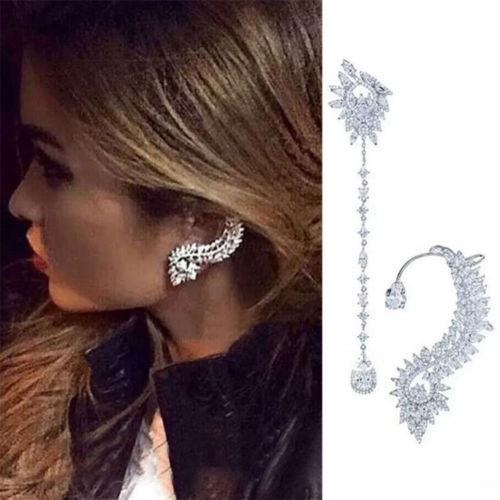 Godki Luxury Curved Lines Full Cubic Zirconia Cz Engagement Wedding Party Nightclub Statment Earring