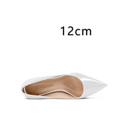 white 12 cm heel