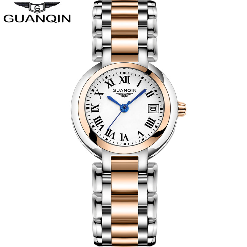 Guanqin Women Watch Elegant Dress Luxury Pearl Dial Waterproof Watch Montre Femme Ladies Fashion Quartz Watch Relogio Feminino