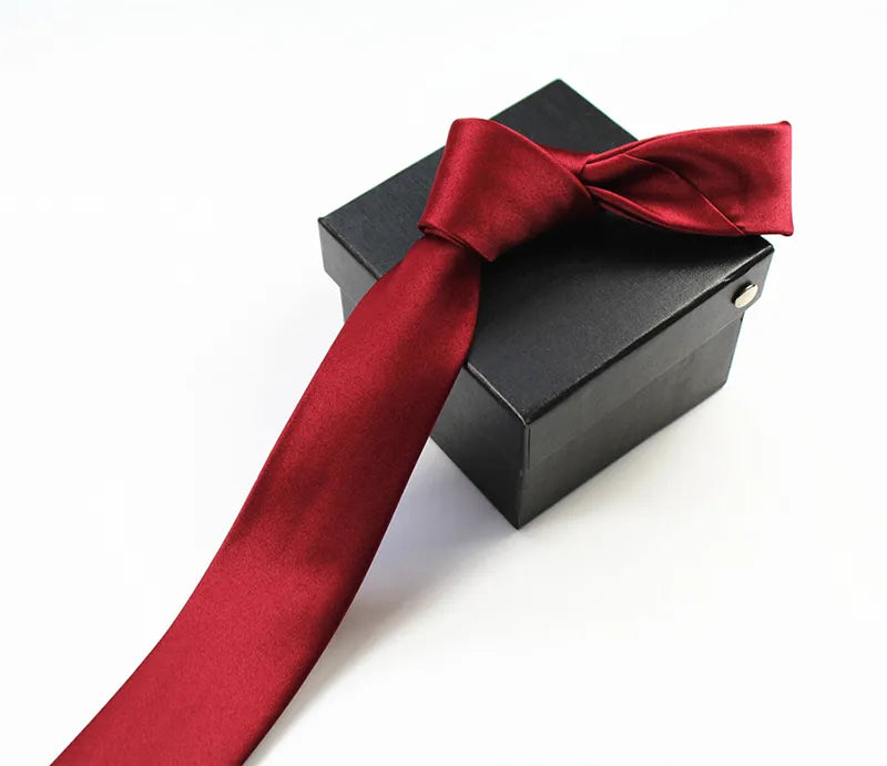 Gusleson 2017 High Quality Mens Tie Solid Plain 100% Silk Slim Skinny Narrow Gravata Necktie Ties For Men Formal Wedding Party