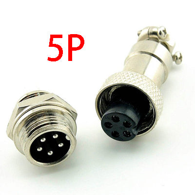 Gx16 Aviation Plug Socket Connector 2P 3P 5P Pin Electric Scooter Ebike Charging Charger Plug Cable G16 Male & Female Wire Panel