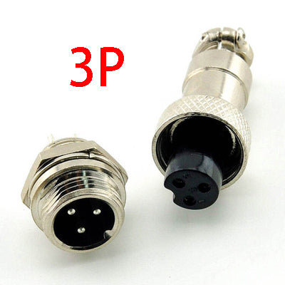 Gx16 Aviation Plug Socket Connector 2P 3P 5P Pin Electric Scooter Ebike Charging Charger Plug Cable G16 Male & Female Wire Panel