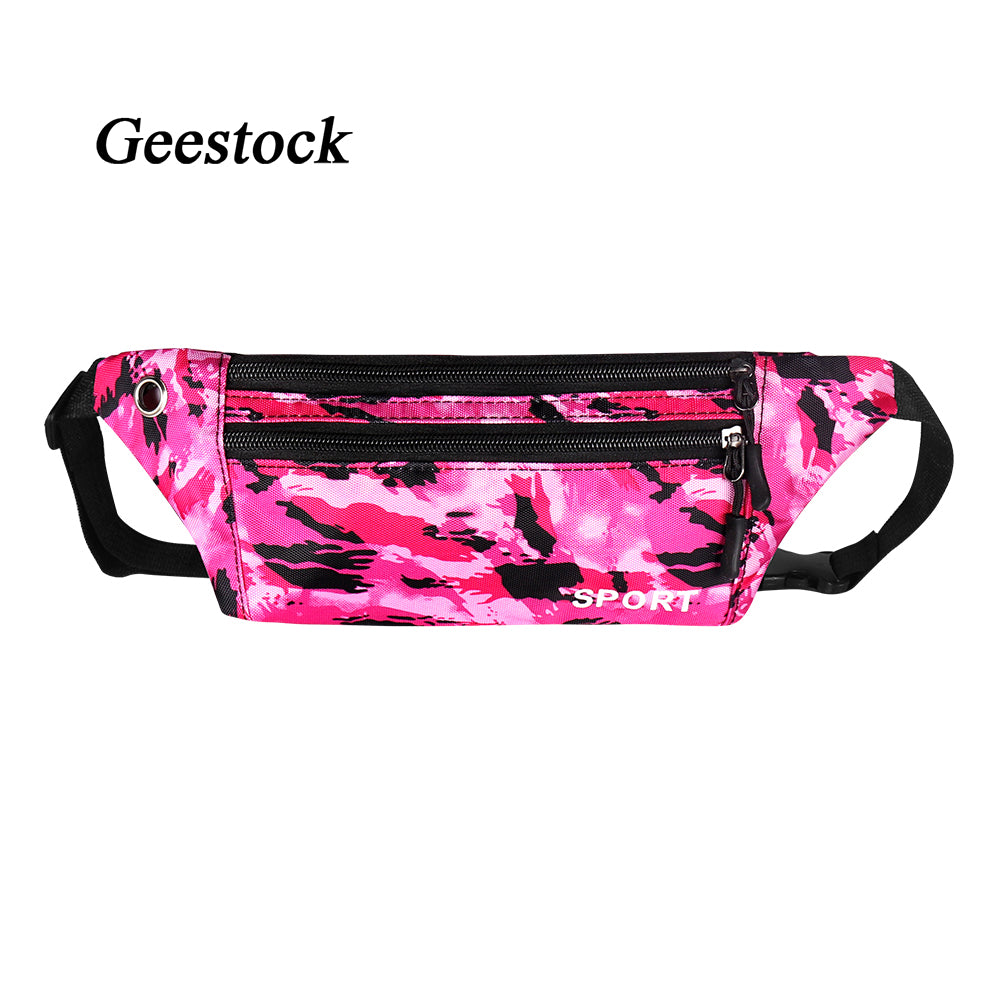 Geestock Waist Pack  Running Men Women Fanny Pack Hip Bum Bags Waterproof Gym Fanny Pack Wallet With Earphone Hole Phone Pouch