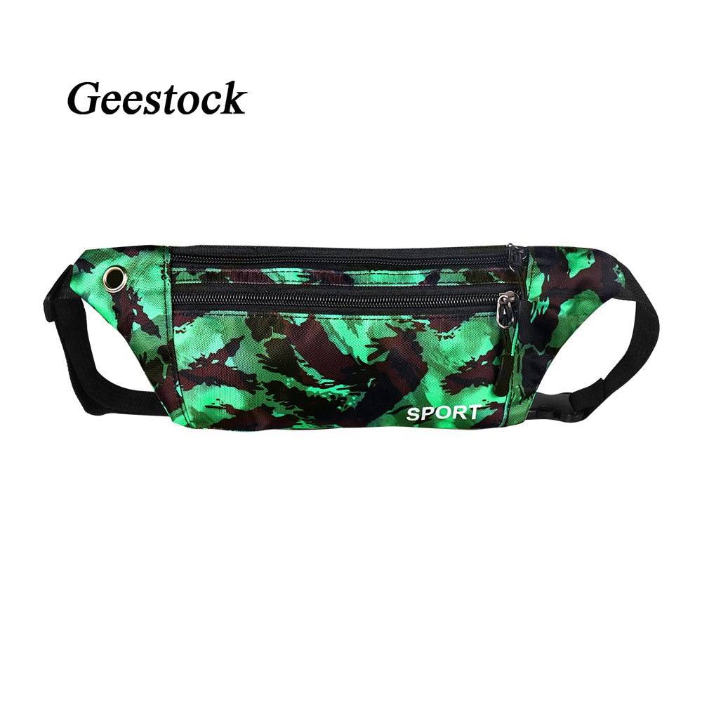 Geestock Waist Pack  Running Men Women Fanny Pack Hip Bum Bags Waterproof Gym Fanny Pack Wallet With Earphone Hole Phone Pouch