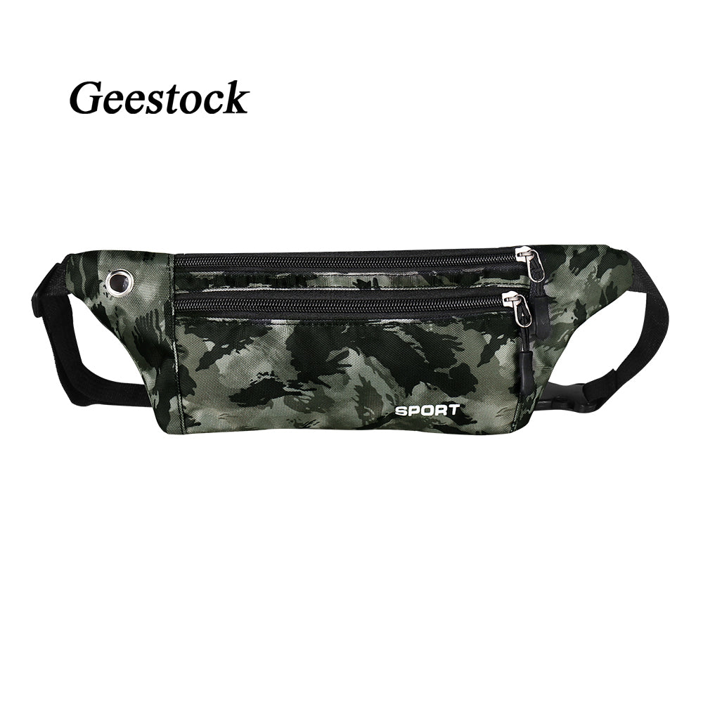 Geestock Waist Pack  Running Men Women Fanny Pack Hip Bum Bags Waterproof Gym Fanny Pack Wallet With Earphone Hole Phone Pouch