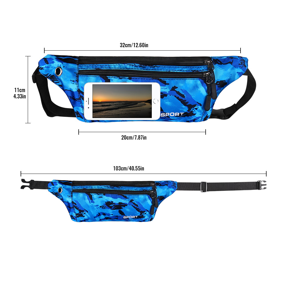 Geestock Waist Pack  Running Men Women Fanny Pack Hip Bum Bags Waterproof Gym Fanny Pack Wallet With Earphone Hole Phone Pouch