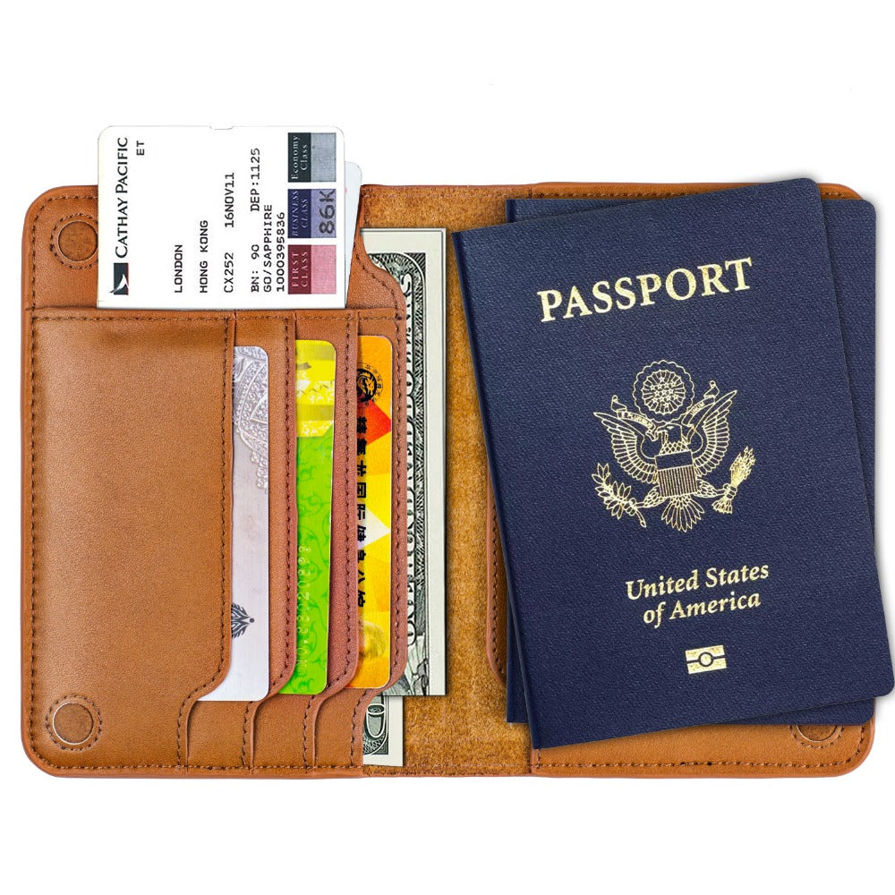 Genuine Leather Passport Holder Passport Cover Passport-Cover Russia Case For Car Driving Documents Travel Wallet Organizer Case