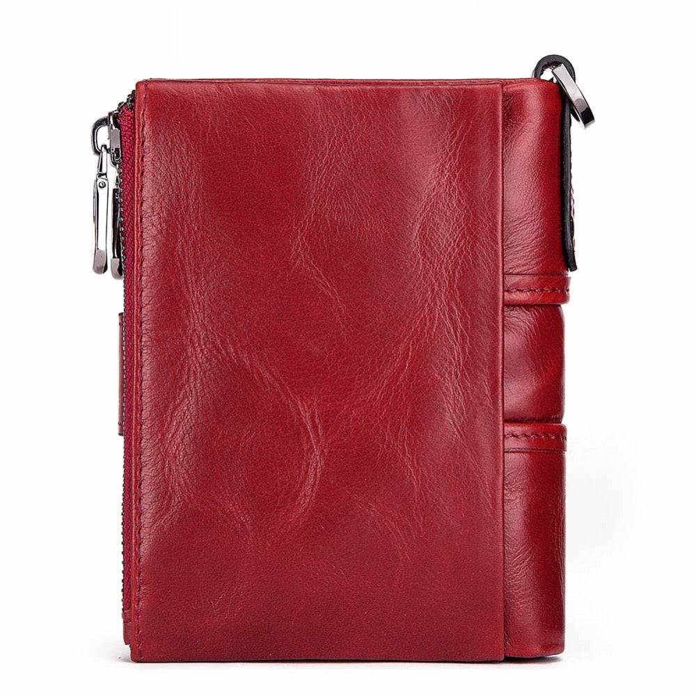 Genuine Leather Women'S Wallet Female Short Wallets Coin Purses Fashion Money Bag Luxury Walet For Women Designer Id Card Holder