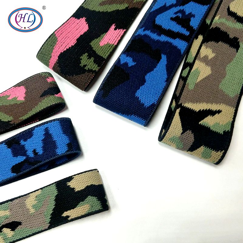 Hl 38Mm/25Mm 1 Meter Thicken High Quality Camouflage Pattern Elastic Band Apparel Bags Home Textile Sewing Accessories Diy